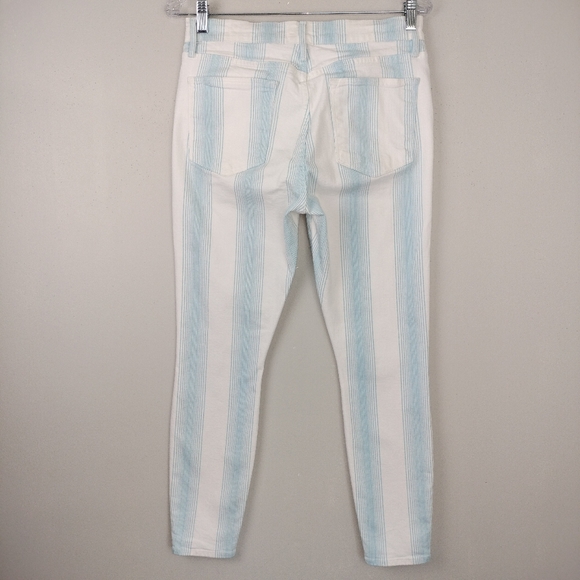 NWOT FRAME Denim Le High Cropped Skinny in Ombré Stripe Sz. 30 - Picture 9 of 15